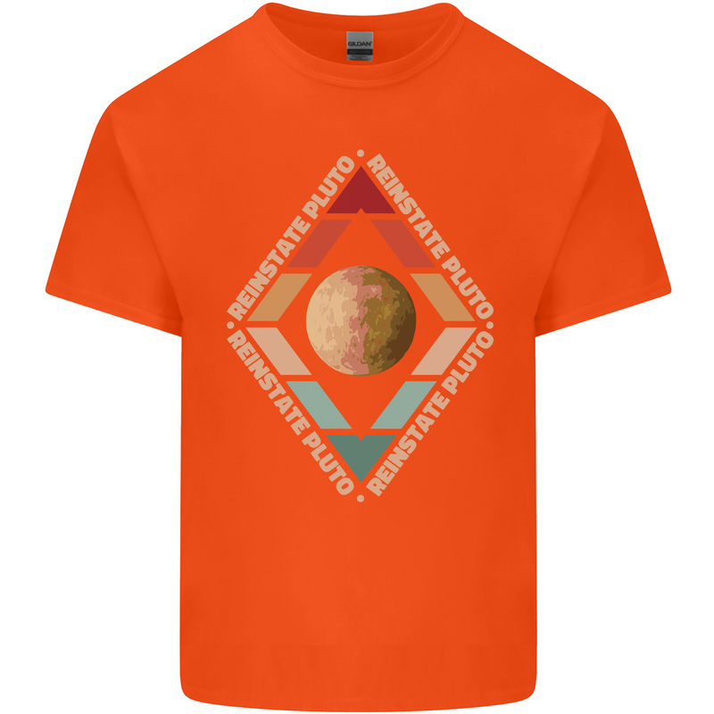 Reinstate Pluto Funny Astronomy Kids T-Shirt Childrens Orange