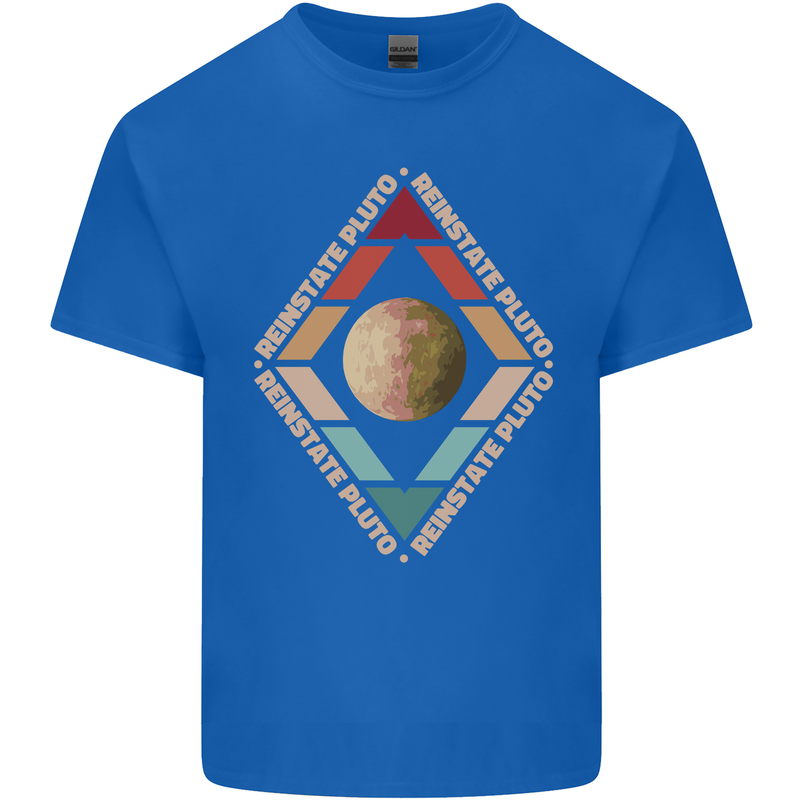 Reinstate Pluto Funny Astronomy Kids T-Shirt Childrens Royal Blue