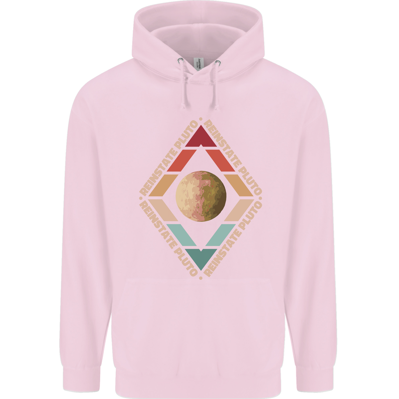 Reinstate Pluto Funny Astronomy Mens 80% Cotton Hoodie Light Pink