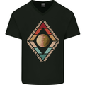 Reinstate Pluto Funny Astronomy Mens V-Neck Cotton T-Shirt Black