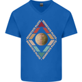 Reinstate Pluto Funny Astronomy Mens V-Neck Cotton T-Shirt Royal Blue