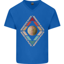 Reinstate Pluto Funny Astronomy Mens V-Neck Cotton T-Shirt Royal Blue