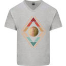 Reinstate Pluto Funny Astronomy Mens V-Neck Cotton T-Shirt Sports Grey