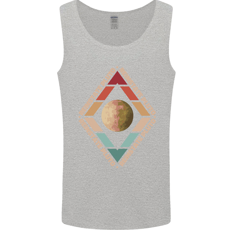 Reinstate Pluto Funny Astronomy Mens Vest Tank Top Sports Grey