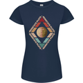 Reinstate Pluto Funny Astronomy Womens Petite Cut T-Shirt Navy Blue