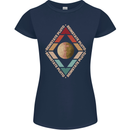 Reinstate Pluto Funny Astronomy Womens Petite Cut T-Shirt Navy Blue
