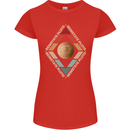 Reinstate Pluto Funny Astronomy Womens Petite Cut T-Shirt Red