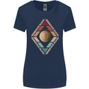 Reinstate Pluto Funny Astronomy Womens Wider Cut T-Shirt Navy Blue