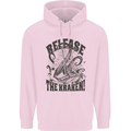 Release the Kraken Cthulhu Sea Creature Childrens Kids Hoodie Light Pink