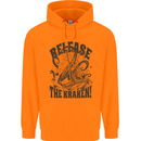Release the Kraken Cthulhu Sea Creature Childrens Kids Hoodie Orange