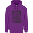 Release the Kraken Cthulhu Sea Creature Childrens Kids Hoodie Purple