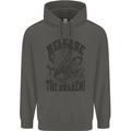 Release the Kraken Cthulhu Sea Creature Childrens Kids Hoodie Storm Grey