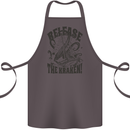 Release the Kraken Cthulhu Sea Creature Cotton Apron 100% Organic Dark Grey
