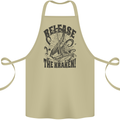 Release the Kraken Cthulhu Sea Creature Cotton Apron 100% Organic Khaki