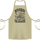 Release the Kraken Cthulhu Sea Creature Cotton Apron 100% Organic Khaki