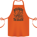 Release the Kraken Cthulhu Sea Creature Cotton Apron 100% Organic Orange