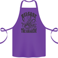 Release the Kraken Cthulhu Sea Creature Cotton Apron 100% Organic Purple