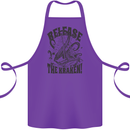 Release the Kraken Cthulhu Sea Creature Cotton Apron 100% Organic Purple