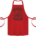 Release the Kraken Cthulhu Sea Creature Cotton Apron 100% Organic Red