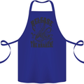 Release the Kraken Cthulhu Sea Creature Cotton Apron 100% Organic Royal Blue