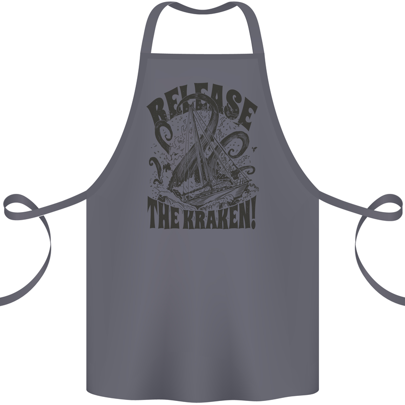 Release the Kraken Cthulhu Sea Creature Cotton Apron 100% Organic Steel