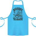 Release the Kraken Cthulhu Sea Creature Cotton Apron 100% Organic Turquoise