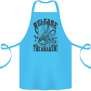 Release the Kraken Cthulhu Sea Creature Cotton Apron 100% Organic Turquoise