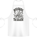 Release the Kraken Cthulhu Sea Creature Cotton Apron 100% Organic White