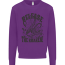 Release the Kraken Cthulhu Sea Creature Kids Sweatshirt Jumper Purple