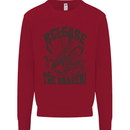 Release the Kraken Cthulhu Sea Creature Kids Sweatshirt Jumper Red