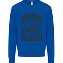 Release the Kraken Cthulhu Sea Creature Kids Sweatshirt Jumper Royal Blue