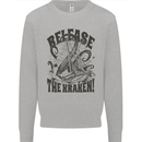 Release the Kraken Cthulhu Sea Creature Kids Sweatshirt Jumper Sports Grey