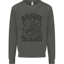 Release the Kraken Cthulhu Sea Creature Kids Sweatshirt Jumper Storm Grey