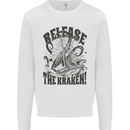 Release the Kraken Cthulhu Sea Creature Kids Sweatshirt Jumper White