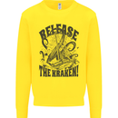 Release the Kraken Cthulhu Sea Creature Kids Sweatshirt Jumper Yellow