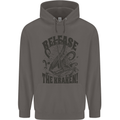 Release the Kraken Cthulhu Sea Creature Mens 80% Cotton Hoodie Charcoal