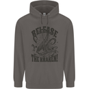 Release the Kraken Cthulhu Sea Creature Mens 80% Cotton Hoodie Charcoal