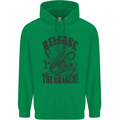 Release the Kraken Cthulhu Sea Creature Mens 80% Cotton Hoodie Irish Green