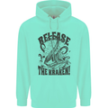Release the Kraken Cthulhu Sea Creature Mens 80% Cotton Hoodie Peppermint