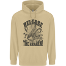Release the Kraken Cthulhu Sea Creature Mens 80% Cotton Hoodie Sand