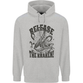 Release the Kraken Cthulhu Sea Creature Mens 80% Cotton Hoodie Sports Grey