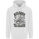 Release the Kraken Cthulhu Sea Creature Mens 80% Cotton Hoodie White