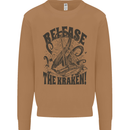 Release the Kraken Cthulhu Sea Creature Mens Sweatshirt Jumper Caramel Latte