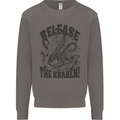 Release the Kraken Cthulhu Sea Creature Mens Sweatshirt Jumper Charcoal