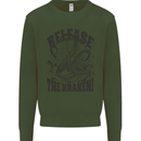 Release the Kraken Cthulhu Sea Creature Mens Sweatshirt Jumper Forest Green
