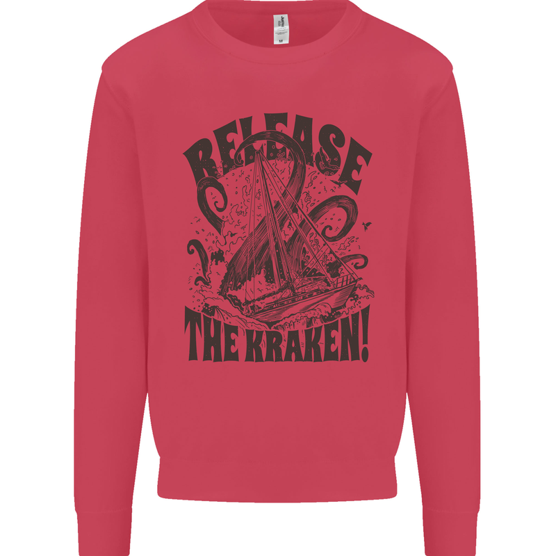 Release the Kraken Cthulhu Sea Creature Mens Sweatshirt Jumper Heliconia