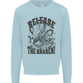 Release the Kraken Cthulhu Sea Creature Mens Sweatshirt Jumper Light Blue
