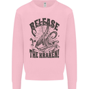 Release the Kraken Cthulhu Sea Creature Mens Sweatshirt Jumper Light Pink