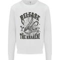 Release the Kraken Cthulhu Sea Creature Mens Sweatshirt Jumper White