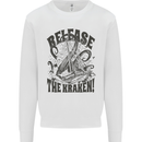 Release the Kraken Cthulhu Sea Creature Mens Sweatshirt Jumper White